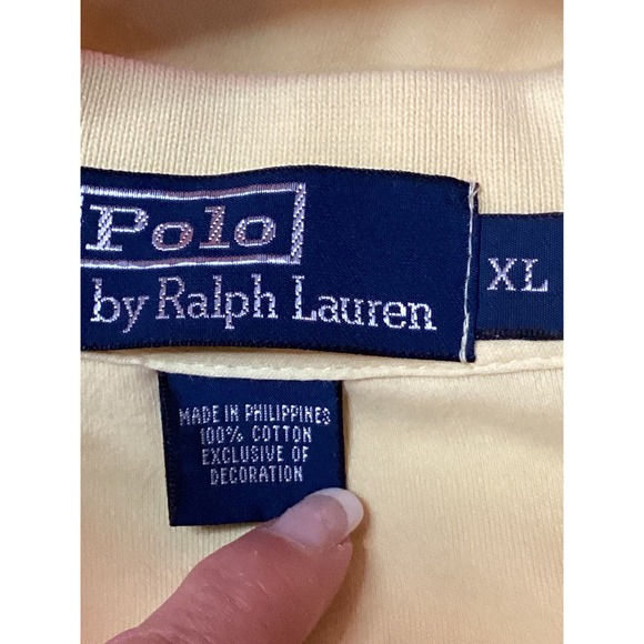 Polo Ralph Lauren XL Yellow Coral Polo Shirts Classic Fit Cotton Menswear - Picture 8 of 14